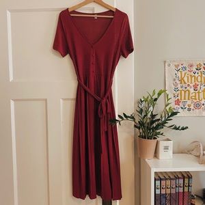 ASOS Red Midi Dress